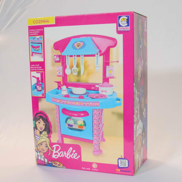 Cozinha Infantil Da Barbie Completa 60cm De Altura Cotiplas.