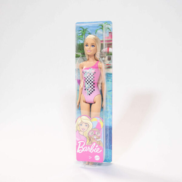 Barbie Praia Maiô Rosa-Cabelo Loiro